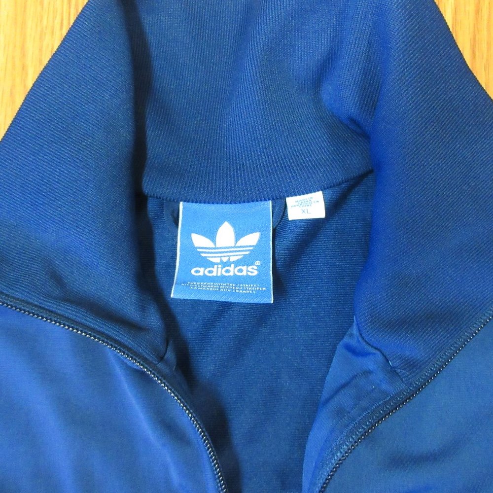 ADIDAS Mens POLYESTER TRACK JACKET NAVY, BLUE - Picture 5 of 6